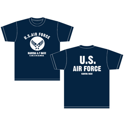 U.S. AIR FORCE 染み込み Tシャツ 袖裾共シングルステッチ 軍物 U.S.