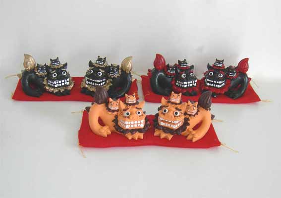 開運親子シシ5.5cm 小