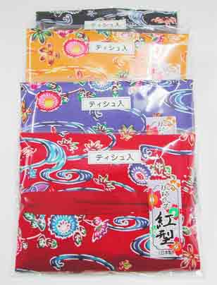 (紅型プリント)ティッシュ入
