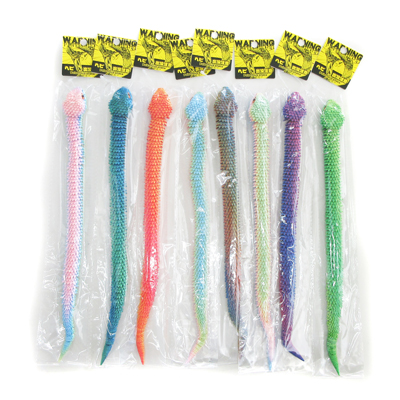 ３Ｄ印刷 カラフルくねくねスネーク　8色ｱｿｰﾄ 208-722