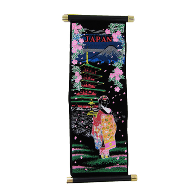 タペストリー45ｃｍ　五重塔と舞妓