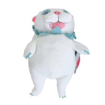 もちシーサー　ホワイト(mini)ボールチェーン